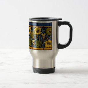 Maurice Pillard ( dit Verneuil ) Floral Art Nouvea Travel Mug