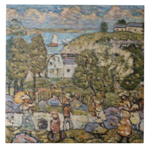 Maurice Prendergast - Landscape Near Nahant Tile