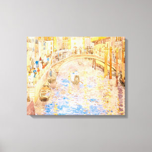 Maurice Prendergast's Venetian Canal Scene Canvas Print