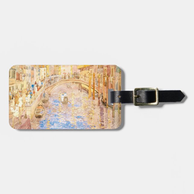 Maurice Prendergast's Venetian Canal Scene Luggage Tag (Front Horizontal)