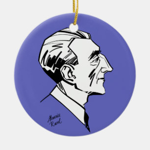 Maurice Ravel Ceramic Tree Decoration