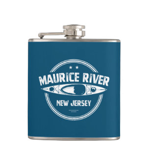 Maurice River New Jersey Kayaking Hip Flask