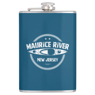Maurice River New Jersey Kayaking Hip Flask
