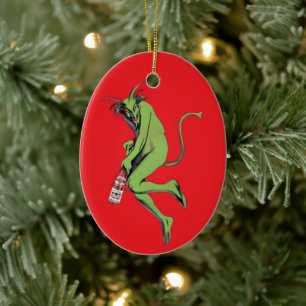 Maurin Quina Green Devil Ceramic Tree Decoration