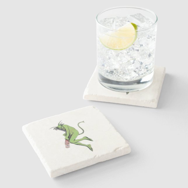 Maurin Quina Green Devil Stone Coaster (Side)