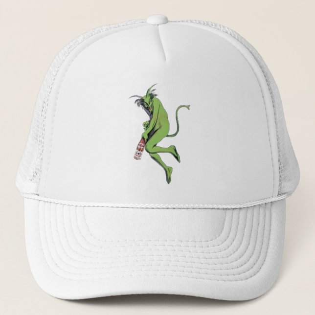 Maurin Quina Green Devil Trucker Hat (Front)