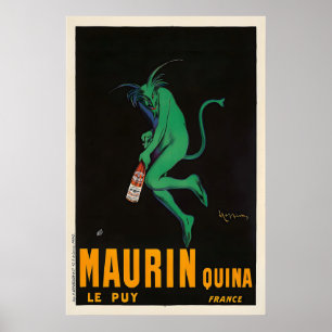 Maurin Quina Le Puy Liqueur Vintage Advertising Poster