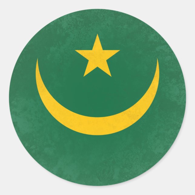 Mauritania Classic Round Sticker (Front)