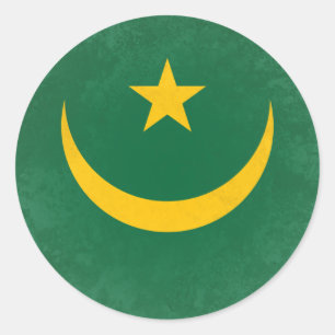Mauritania Classic Round Sticker