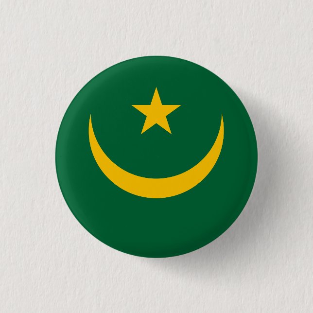 Mauritania Flag 3 Cm Round Badge (Front)