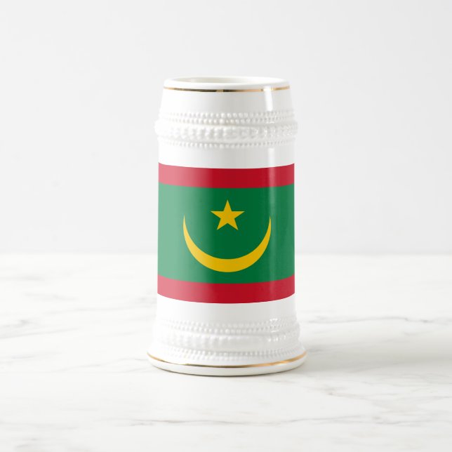 Mauritania Flag Beer Stein (Center)