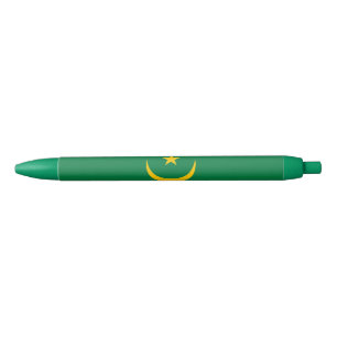 Mauritania Flag Black Ink Pen
