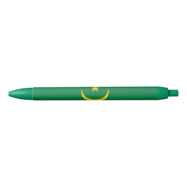 Mauritania Flag Black Ink Pen (Front)