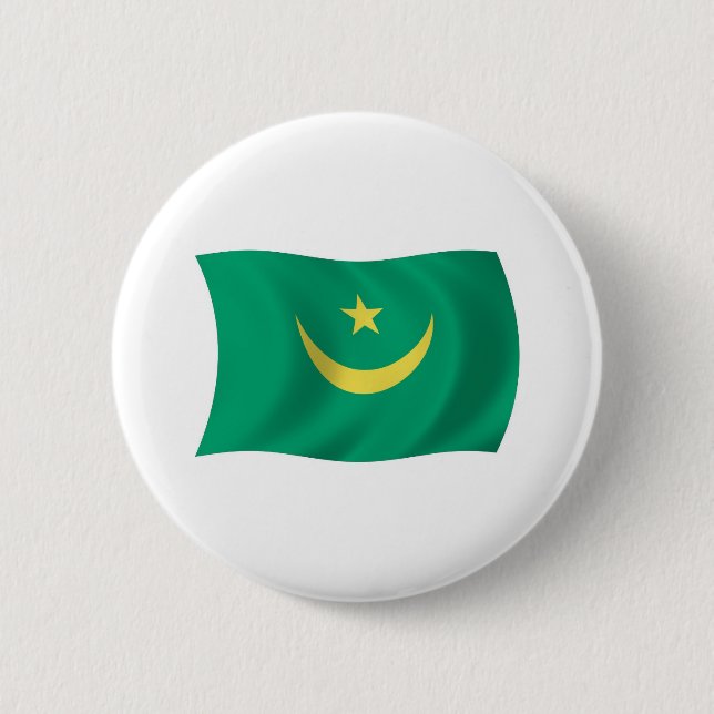 Mauritania Flag Button (Front)
