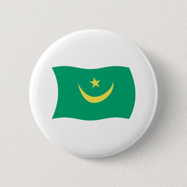 Mauritania Flag Button (Front)