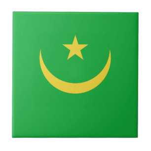 Mauritania Flag Ceramic Tile