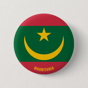 Mauritania Flag Charming Patriotic 6 Cm Round Badge