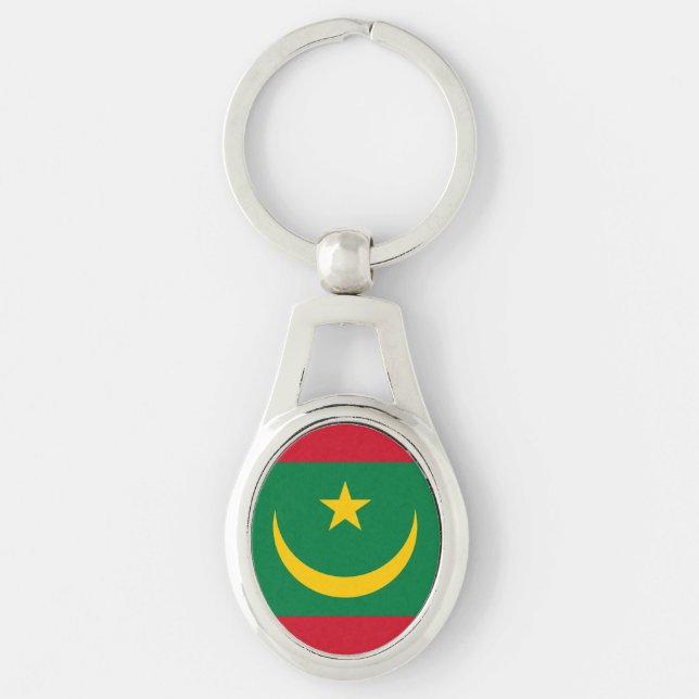 Mauritania Flag Key Ring (Front)