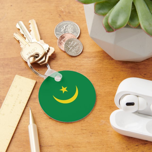 Mauritania flag key ring (Desk)