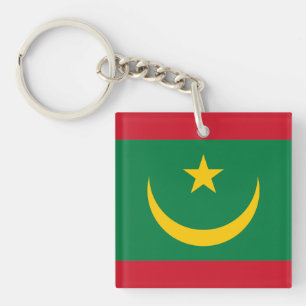 Mauritania Flag Key Ring