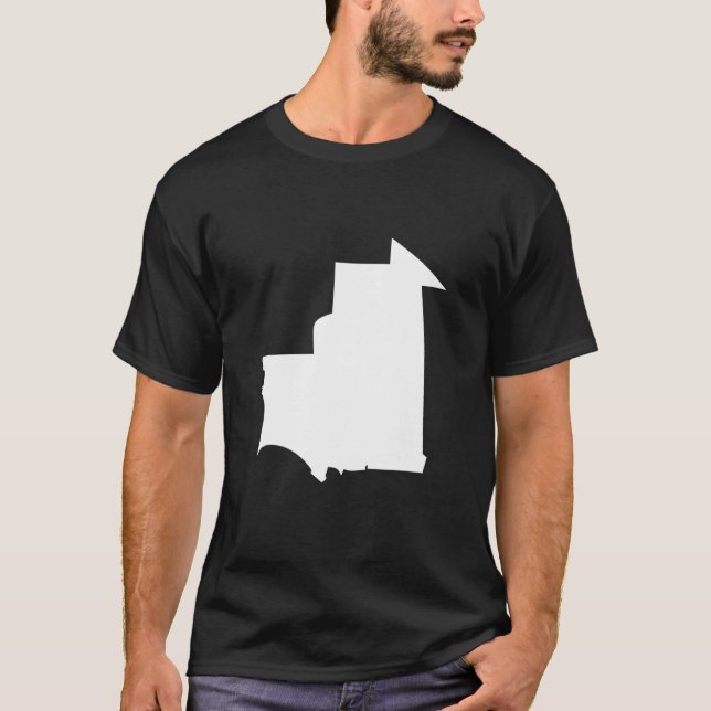 Mauritania Flag Map - Mauritania T-Shirt (Front)
