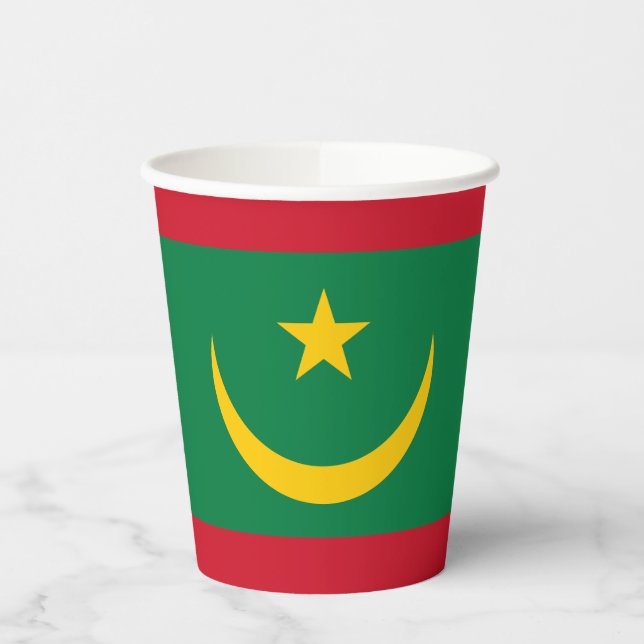 Mauritania Flag Paper Cups (Left)