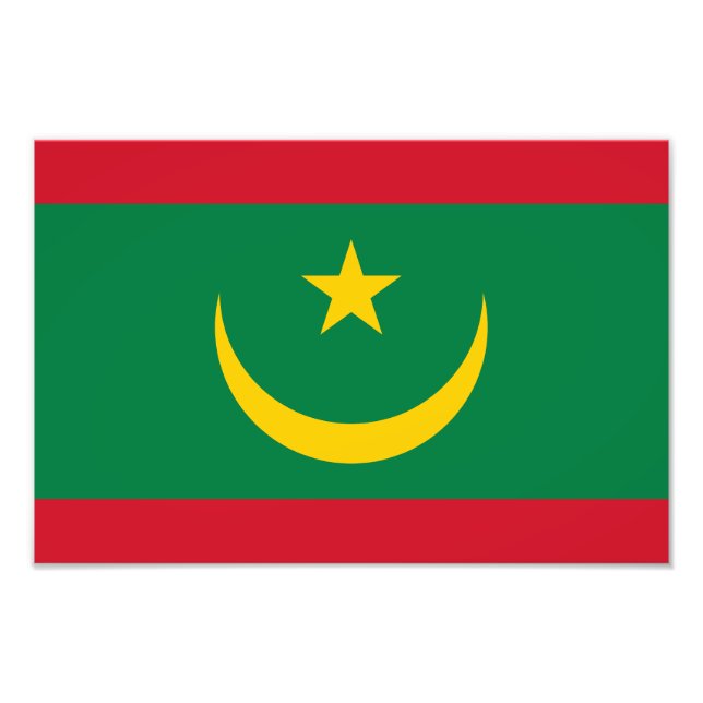 Mauritania Flag Photo Print (Front)