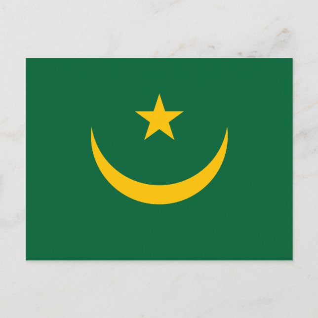 Mauritania Flag Postcard (Front)