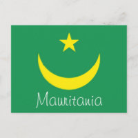 Mauritania flag postcard