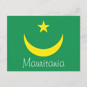 Mauritania flag postcard