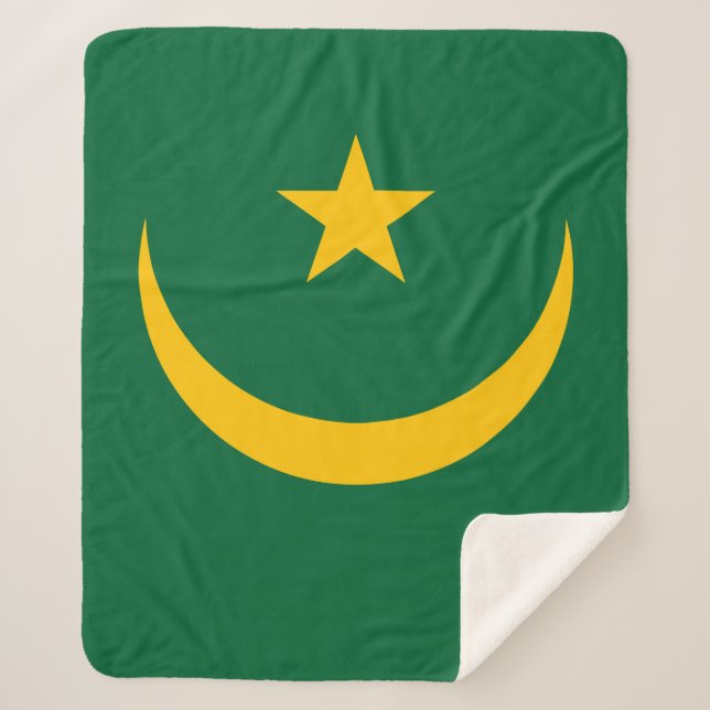 Mauritania Flag Sherpa Blanket (Front)