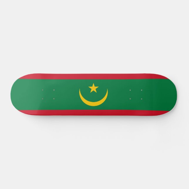 Mauritania Flag Skateboard (Horz)