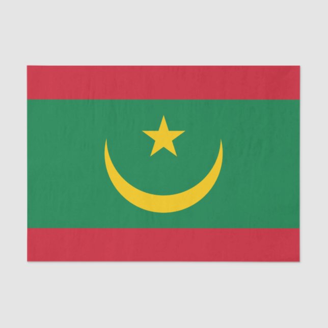 Mauritania Flag Tissue Paper (Front)