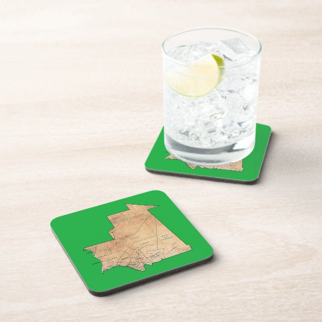 Mauritania Map Coaster (Right Side)