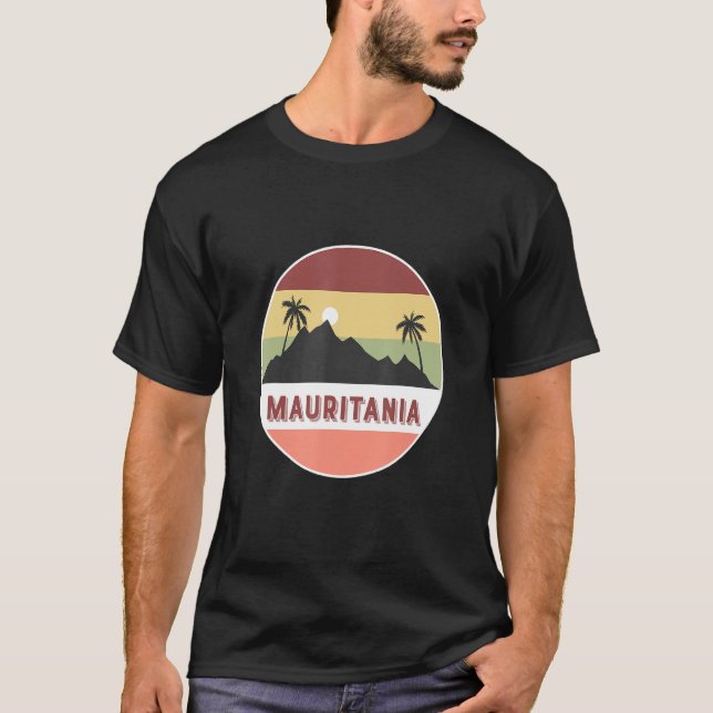Mauritania Mountain And Palms T-Shirt (Front)