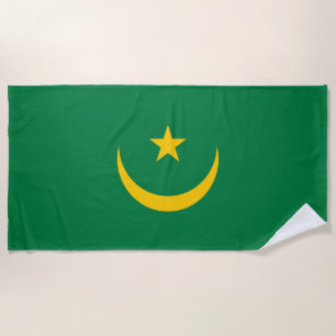 Mauritania Old Flag Beach Towel