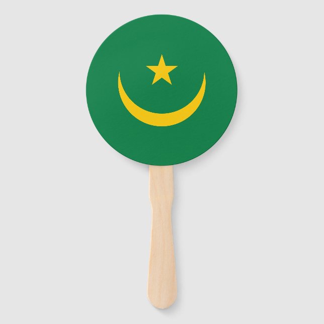 Mauritania Old Flag Hand Fan (Front)