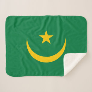 Mauritania Old Flag Sherpa Blanket