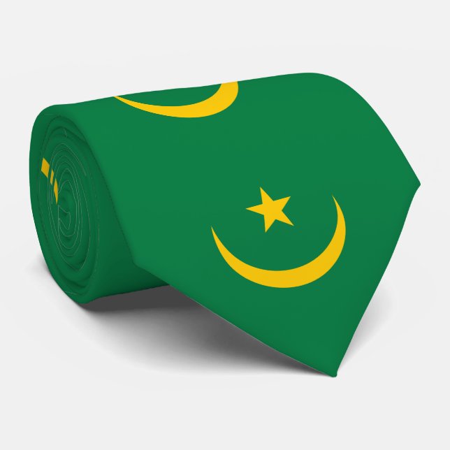 Mauritania Old Flag Tie (Rolled)