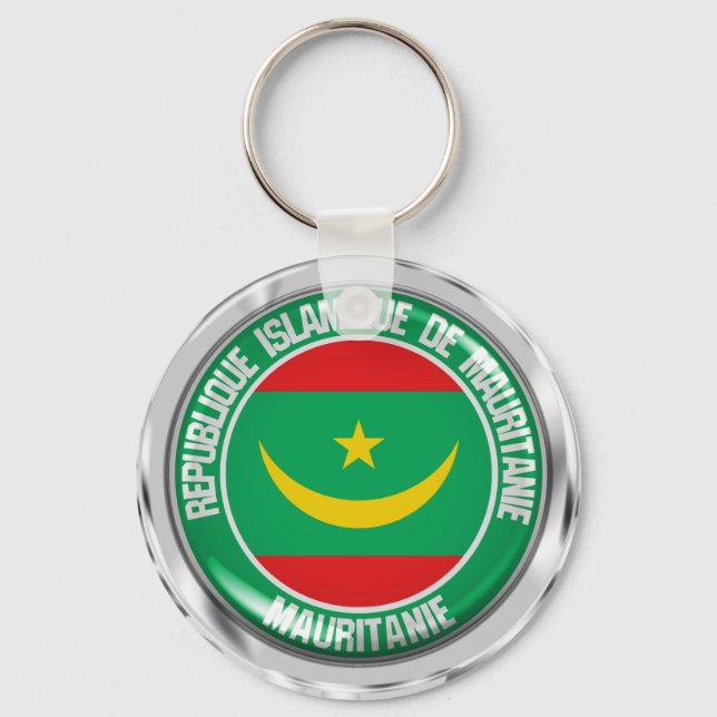 Mauritania Round Emblem Key Ring (Front)