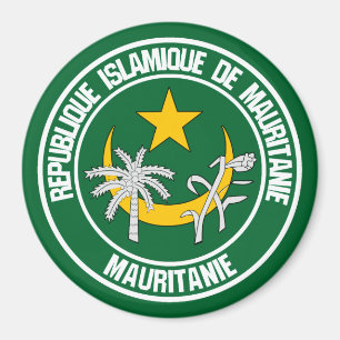 Mauritania Round Emblem Magnet