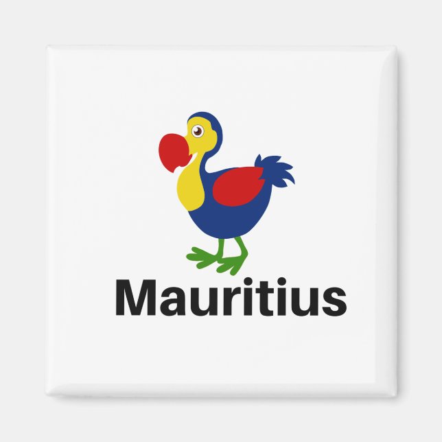 Mauritian Dodo Bird Bright and Colourful Magnet (Front)