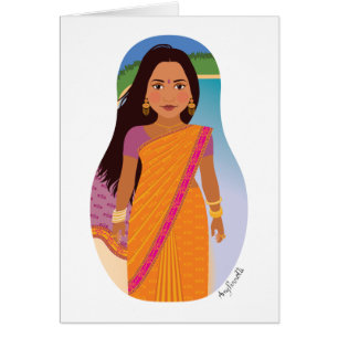 Mauritian, Indian Matryoshka Card