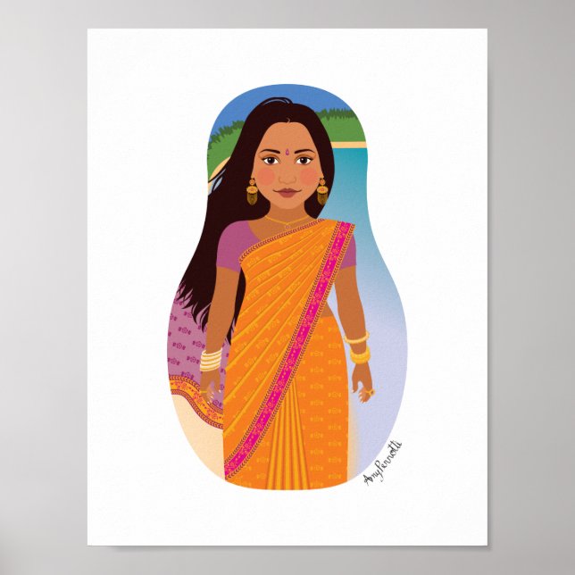 Mauritian, Indian Matryoshka Poster (Front)