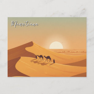 Mauritiana Desert Dunes Camel Postcard