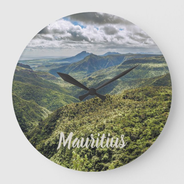 Mauritius Black River Gorges Viewpoint Large Clock (Front)