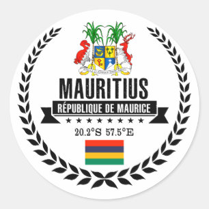 Mauritius Classic Round Sticker