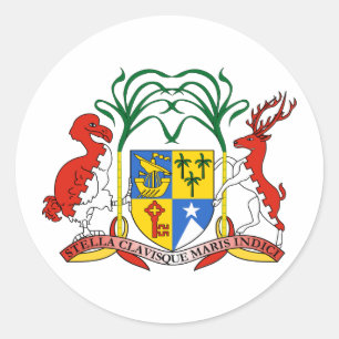Mauritius Coat Of Arms Classic Round Sticker