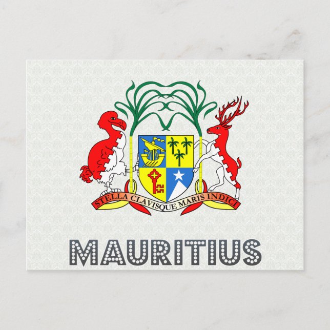Mauritius Coat of Arms Postcard (Front)