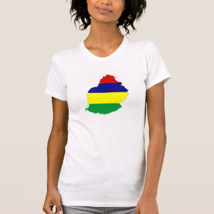 mauritius country flag map shape symbol T-Shirt